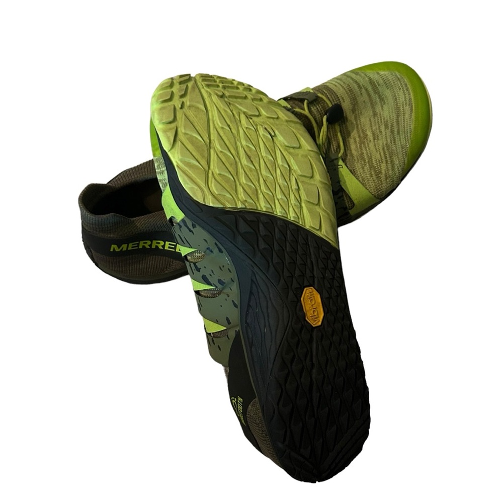 Merrell Turbulance (Chartreuse & Olive) Trail Glove 5 3D Running Shoes Size 10. - Picture 6 of 7
